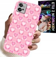 ETUI DO MOTOROLA G32 - SERCA KRATKA RÓŻOWA OBUDOWA CASE + FOLIA