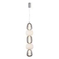 Lampa Sufitowa CARO Srebrny Szklane Klosze 40W LED 17x206cm Lampa Wisząca