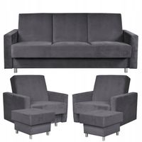 Zestaw mebli wypoczynkowy Alicja wersalka kanapa fotele pufy Family Meble