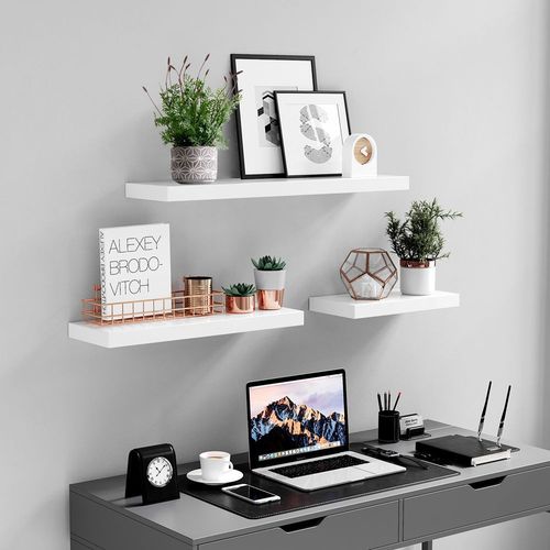 SONGMICS Półka ścienna 60x20x3,8cm BIAŁA na Arena.pl