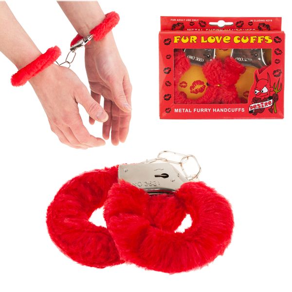 Metalowe Kajdanki Z Extra Grubym Futrem Kolory zdjęcie 1