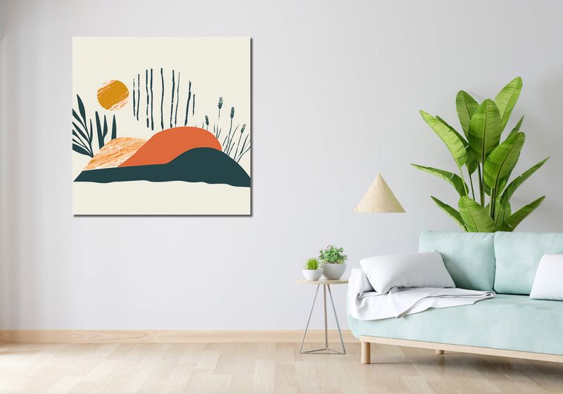 Obraz 100x100cm Wieczór na Łące zdjęcie 2