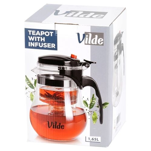 dzbanek szklany 1,65l z zaparzaczem spustowym do herbaty ziół 259418 na Arena.pl