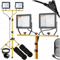 Halogen LED Statyw Budowlany Roboczy Naświetlacz 100W Z Długim Przewodem 5m