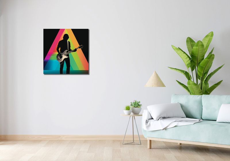 Obraz 60x60cm Pryzmat przez Gitarę zdjęcie 2