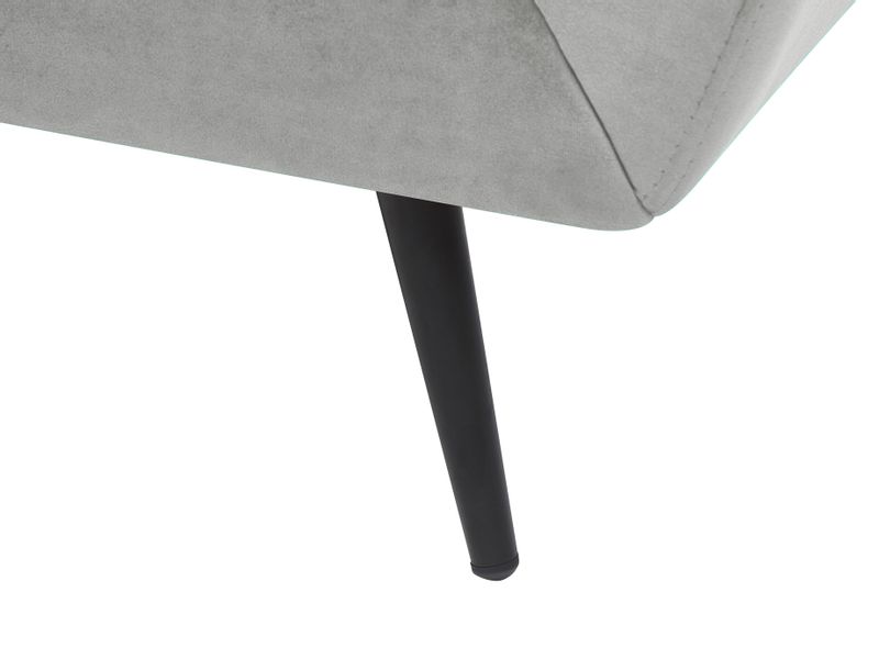 Sofa 3-osobowa welurowa szara LENVIK zdjęcie 7
