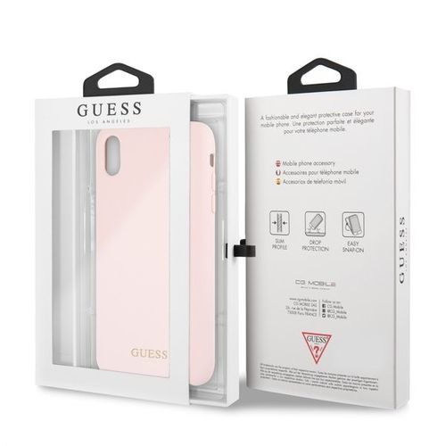 Guess Silicone - Etui iPhone Xs Max (Pink) na Arena.pl