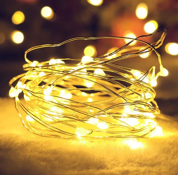 LAMPKI DRUCIKI 10 LED MIKRO LED NA BATERIE ZIMNE BIAŁE NA BATERIĘ zdjęcie 2