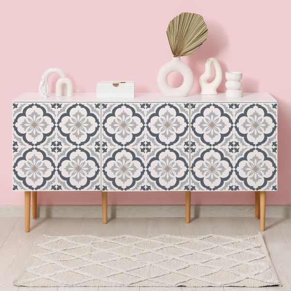 Naklejki Na Płytki Kafelki Pastelowe ORNAMENTY Mozaika Zestaw 24 szt. 20x20 zdjęcie 8