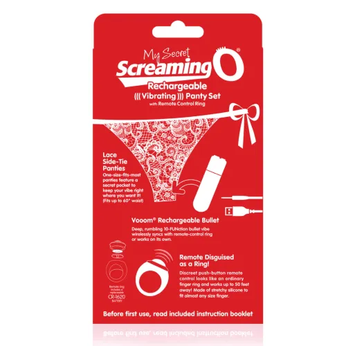 screaming o charged panty vibe red - zdalnie sterowany system z majteczkami na Arena.pl