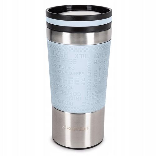KUBEK TERMICZNY stalowy TERMOS do kawy herbaty szczelny KAMILLE 380ml na Arena.pl
