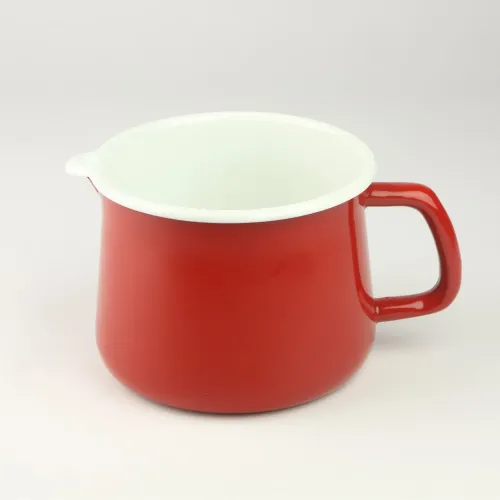 EMALIOWANY KUBEK Z WYLEWKĄ DZBANUSZEK NA KUCHENKĘ Z DZIÓBKIEM 1,7L CZERWONY na Arena.pl