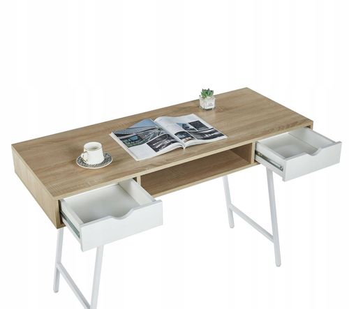 biurko b18-fx dąb sonoma/białe na Arena.pl