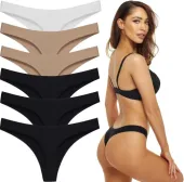 6x BEZSZWOWE CIĘTE LASEROWE STRINGI DAMSKIE