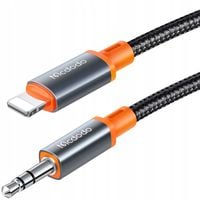 mcdodo kabel aux do iphone x 14 przejściówka adapter lightning mini jack 1m