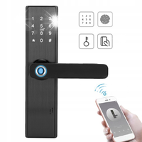 ZESTAW KOMPLET ZAMEK KLAMKI EKRAN DOTYKOWY WIFI IC SMART DOOR LOCK DLA TUYA