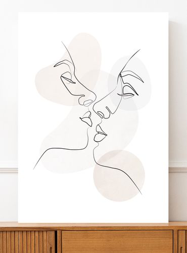 Plakat portret dwie twarze 29,7x42 cm A3 na Arena.pl