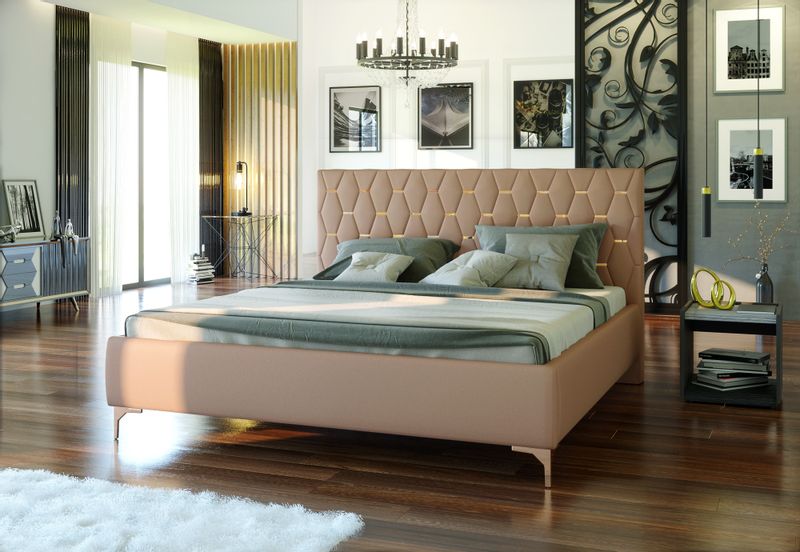 Łóżko podwójne tapicerowane PASSION 140x200 Sypialniane Tapicerowane zdjęcie 2