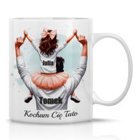 Prezent Dla Taty Na Dzień Ojca Kubek Z Dziećmi Z Imieniem Upominek