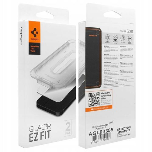 SZKŁO 2szt do Apple iPhone 14 / 13 / 13 Pro SPIGEN EZ FIT + Ramka Aplikator na Arena.pl