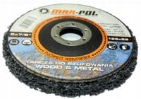 5x TARCZA KRĄŻEK WŁÓKNINA DO USUWANIA RDZY WŁOS 125mm x 22mm