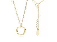 POZŁACANY SREBRNY NASZYJNIK SPLECIONE KÓŁKA CIRCLE