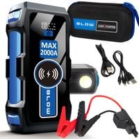 JUMP STARTER ROZRUCH BOOSTER 2000A POWERBANK MOCNY LATARKA ZESTAW 12000mAh