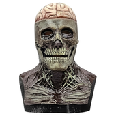 Maska Trupia Czaszka Zombie z Ruchomą Szczęką Lateksowa na Halloween