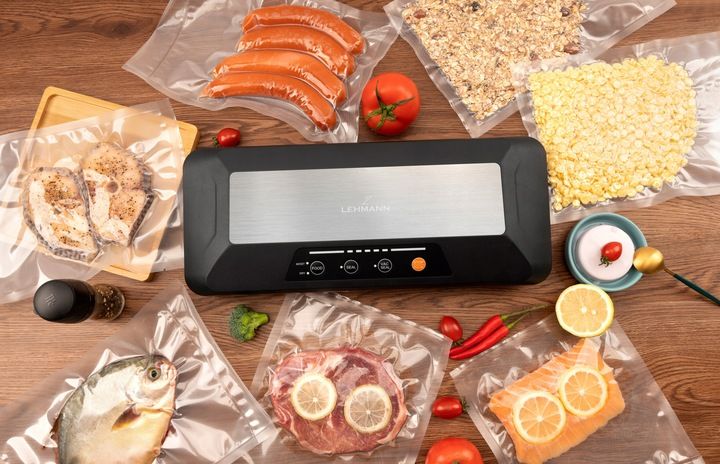 Zgrzewarka próżniowa Pakowarka żywności Automatyczna Roczny zapas folii 26m zdjęcie 10