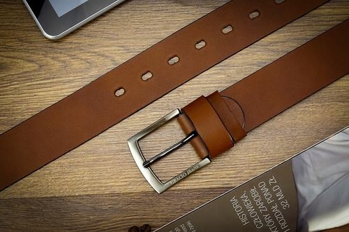 PASEK męski Gracio BRĄZ SZEROKI do spodni JEANS na Arena.pl