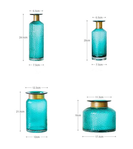 Nowoczesne Wazony Dekoracyjne - Retro - HOME Royal 3 Niebieski na Arena.pl