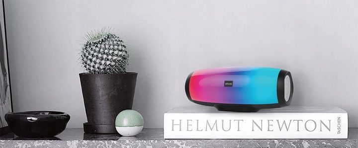 Głośnik Bluetooth Bezprzewodowy SMUVE Aura TWS USB FM XBass + LCD RGB zdjęcie 8