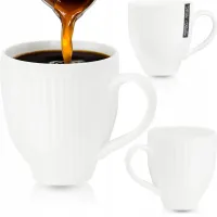 KUBEK PORCELANOWY VIVA 450ML BIAŁY KAWA HERBATA DUŻY UNIWERSALNY Z UCHEM