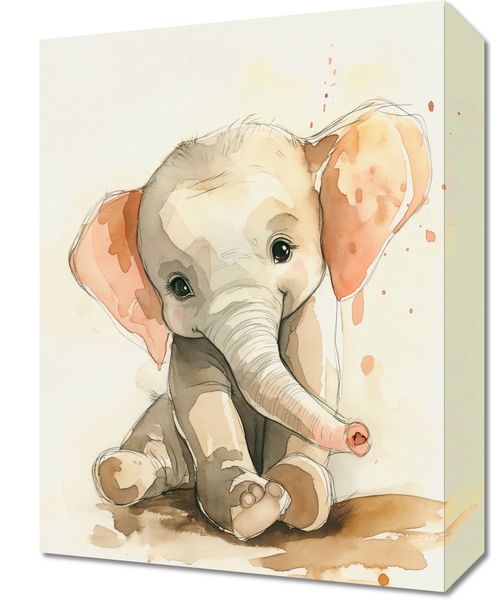 Obraz 30x40cm Siwy Słonik zdjęcie 1
