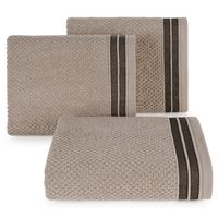 Ręcznik bawełniany frotte MADLEN z bordiurą 30X50 beżowy