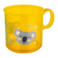 CANPOL Kubek plastikowy antypoślizgowy z uchem 170ml żółty