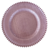 Podtalerz szklany różowy z kuleczkami