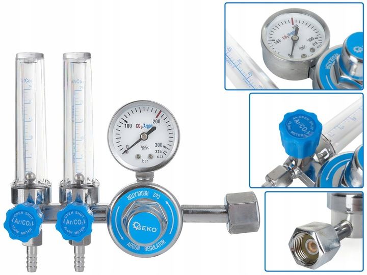 Reduktor CO2/ARGON z dwoma rotametrami zdjęcie 1