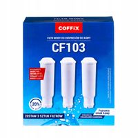 Filtr do wody zamiennik wkład do ekspresu Siemens 3 szt. Coffix CF103 biały