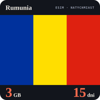 Karta eSIM Internet Rumunia 3 GB na 15 dni - bez rejestracji