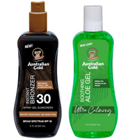 Australian Gold Żel W Sprayu Z Bronzerem SPF30 + Aloe Po Opalaniu