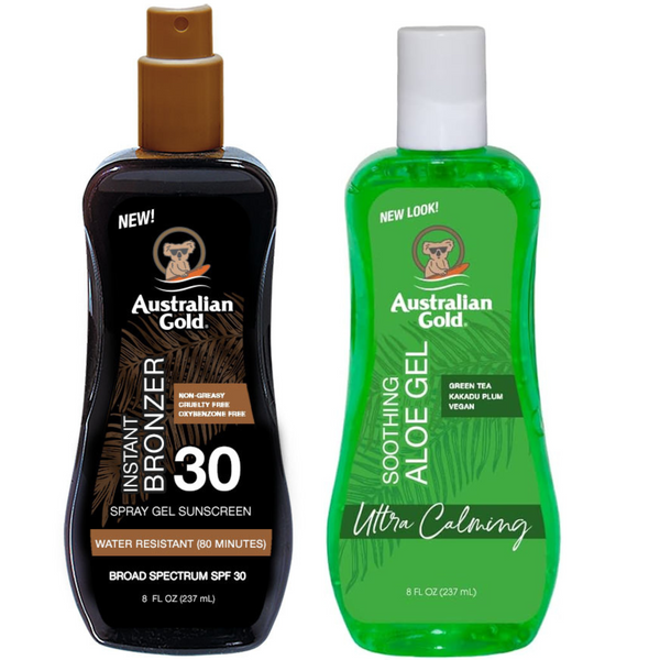 Australian Gold Żel W Sprayu Z Bronzerem SPF30 + Aloe Po Opalaniu zdjęcie 1
