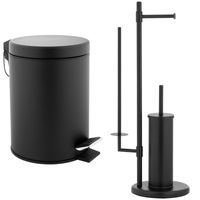 Zestaw łazienkowy kosz na śmieci i Stojak na papier toaletowy i szczotkę WC