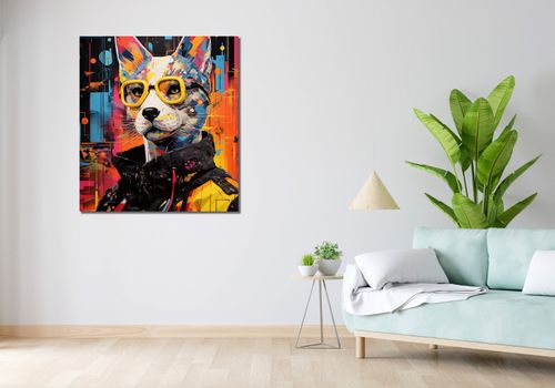 Obraz 90x100cm Kot w Miejskim Stylu na Arena.pl