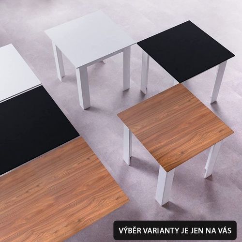 MIADOMODO Stół do jadalni dla 4 osób, czarny, 80x80x76,5 cm na Arena.pl