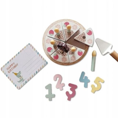 Drewniany Tort Urodzinowy ze Świeczkami Rzepy TOOKY TOY na Arena.pl