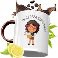 Kubek Bordowy Dla Sekretarki Na Urodziny Prezent Z Nadrukiem Ze Zdjęciem