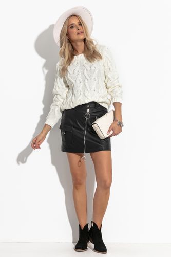 SWETER SPLOT W SERCA 38/40 ECRU na Arena.pl