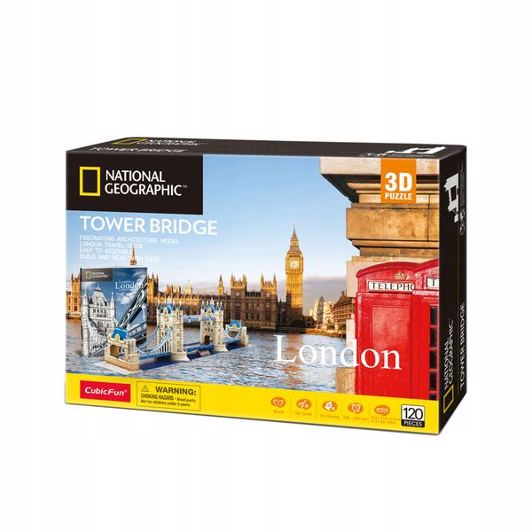 Puzzle 3D Cubic Fun Tower Bridge Nat.geograp. 9780 zdjęcie 2