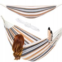 Hamak Ogrodowy Dwuosobowy Huśtawka 275x150cm CARRUZZO Mocny + Pokrowiec